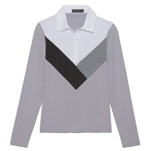 G/FORE Women's V Tech Jersey Long Sleeve Polo Shirt